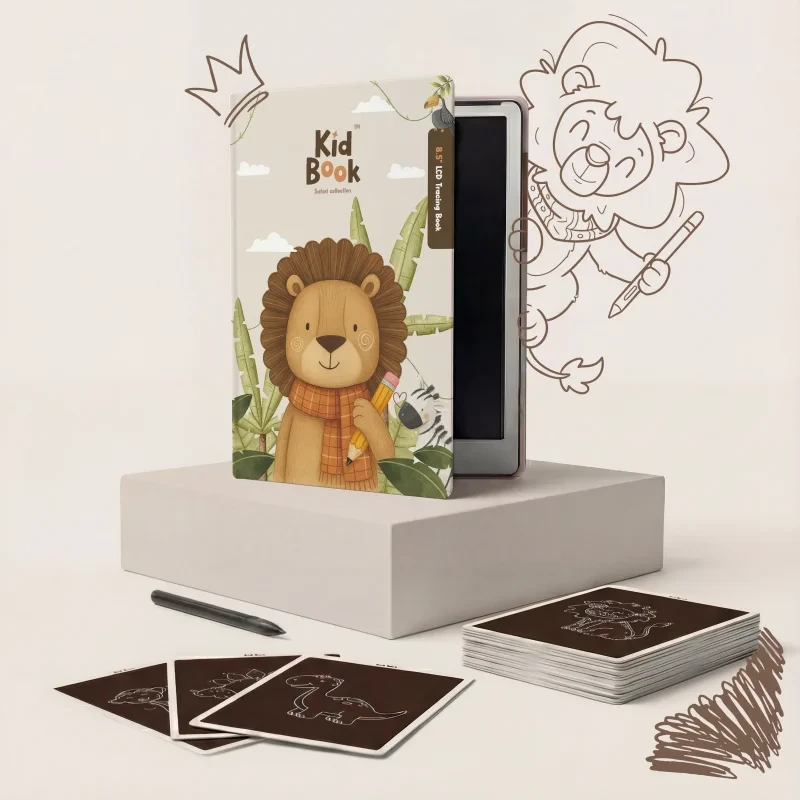 KidBook Safari tablet graficzny z kartami pracy do nauki pisania
