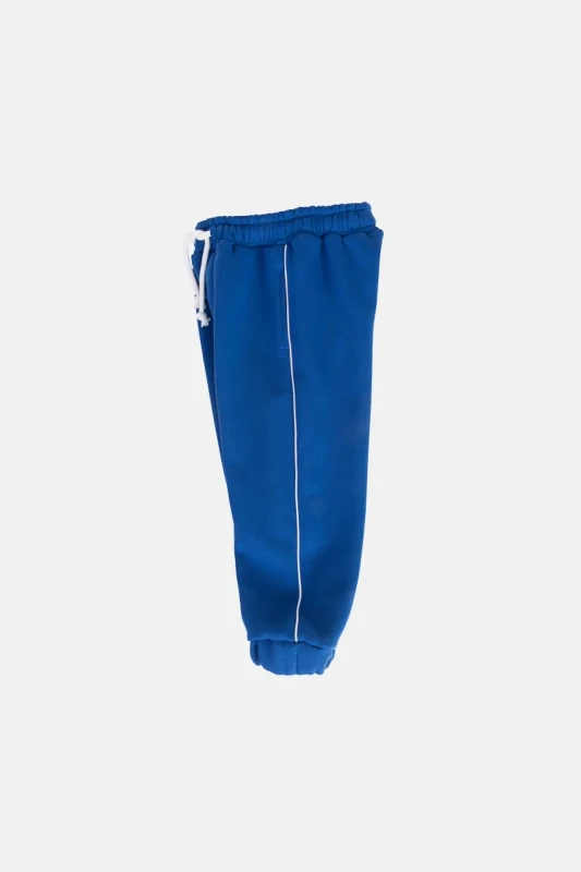 Dwukolorowe spodnie dziecięce z lamówką Minikid cornflower