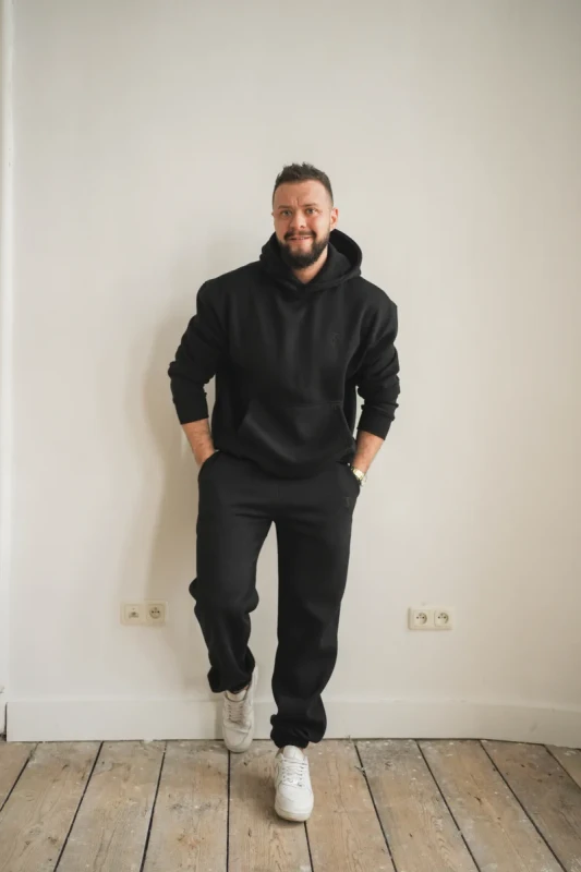Ciepła bluza męska z kapturem Tuss&Sons Black