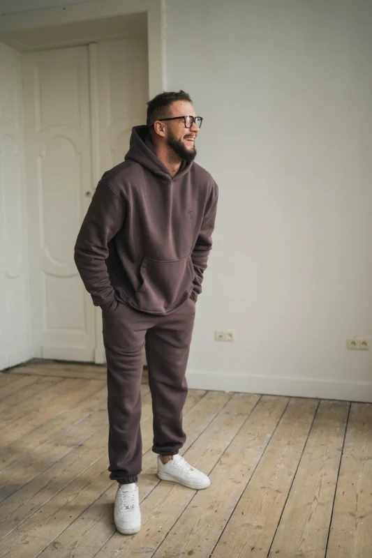Ciepła bluza męska z kapturem Tuss&Sons Choco