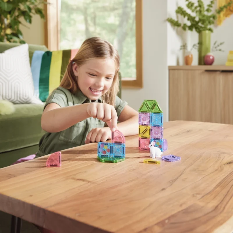 Wiosenne klocki magnetyczne MAGNA-TILES microMAGS dla dzieci 3+