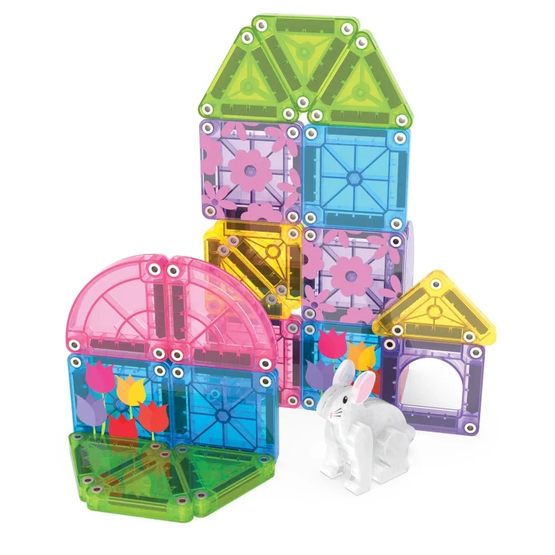 Zestaw podróżny klocków magnetycznych microMAGS Spring Garden