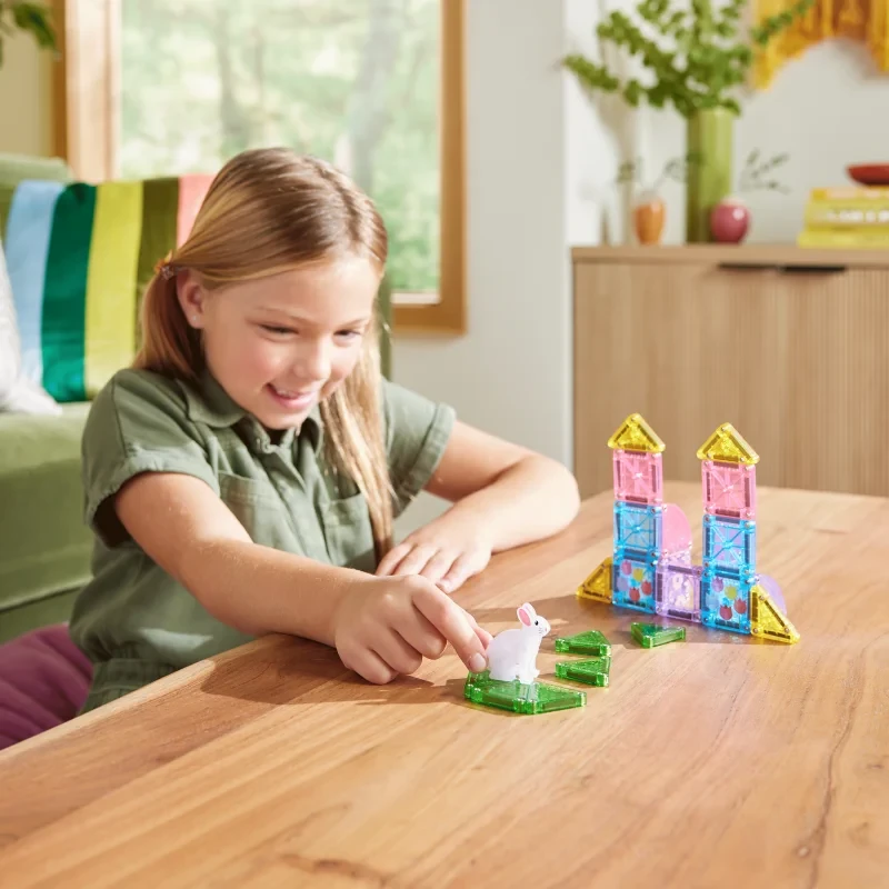 Budowle z klocków magnetycznych MAGNA-TILES microMAGS Spring Garden