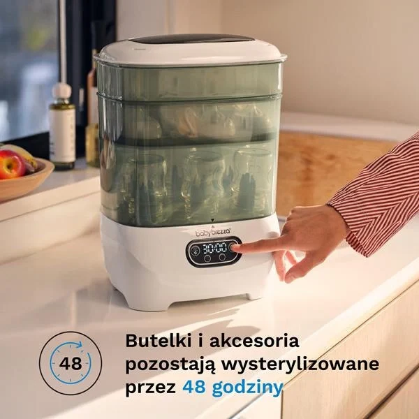 Sterylizacja i suszenie butelek oraz akcesoriów Baby Brezza
