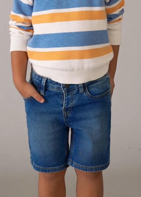 bermudy denim mayoral dla chłopca tył