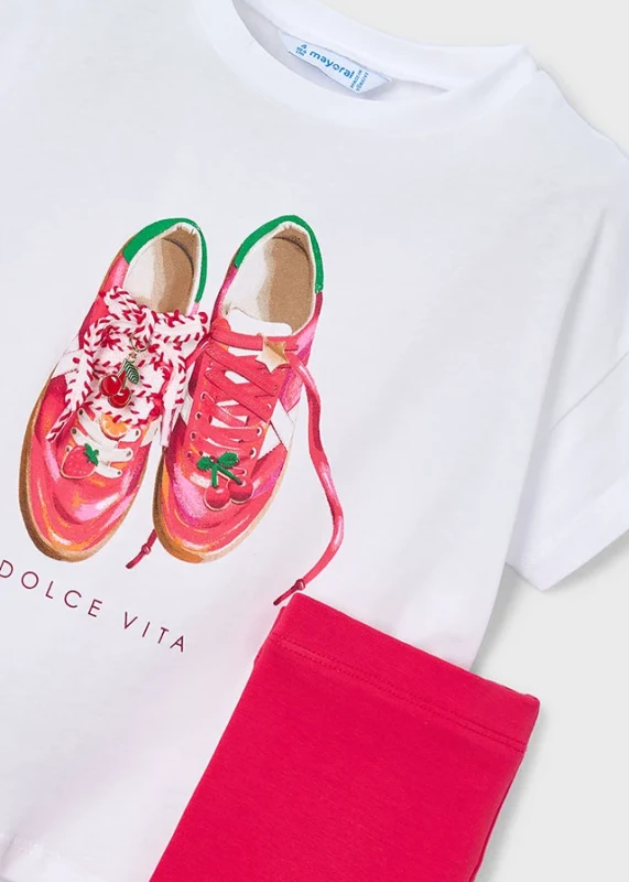 detal nadruk koszulki sneakers Mayoral dla dziewczynki