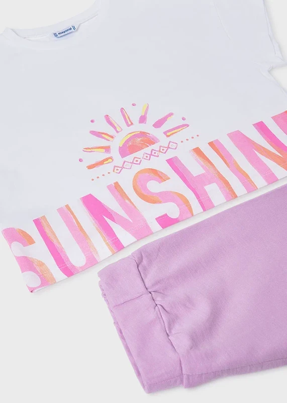 Komplet Sunshine dla dziewczynki Mayoral Lilac tył