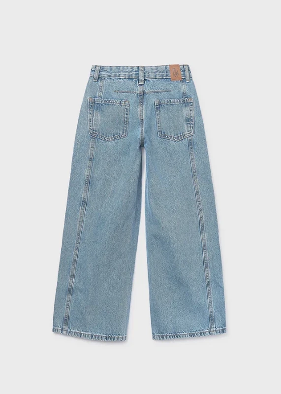 podnie wide leg Mayoral niebieski denim – tył