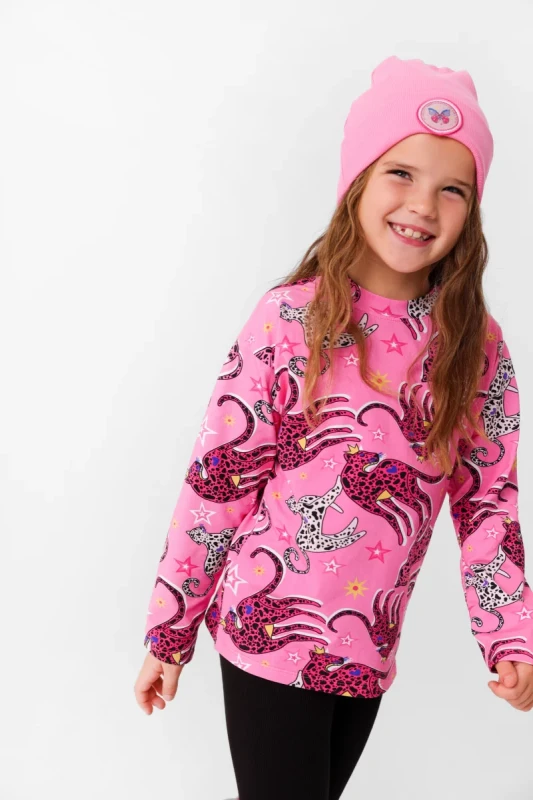 Bawełniany longsleeve dla dziewczynki Hey Popinjay