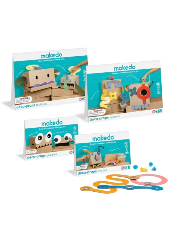 Makedo Deco-Props Googlies 21 el. – kreatywna zabawa 5+