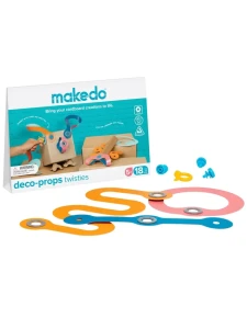 Zestaw kreatywnych kształtów 18 el. Makedo 5 lat+ Deco-Props - Twisties MD007
