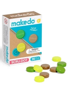 Ozdobne nakładki na śrubki Scru 36 el. Makedo 4 lata+ Dot Wild Things MD001