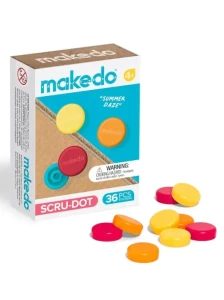 Ozdobne nakładki na śrubki Scru 36 el. Makedo 4 lata+ Dot Summer Daze MD002