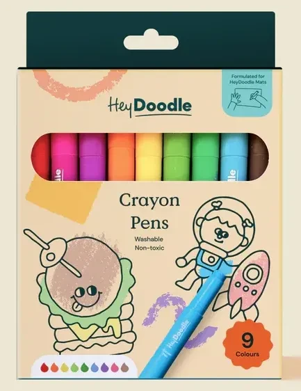 kredki do silikonowej maty HeyDoodle 9 kolorów