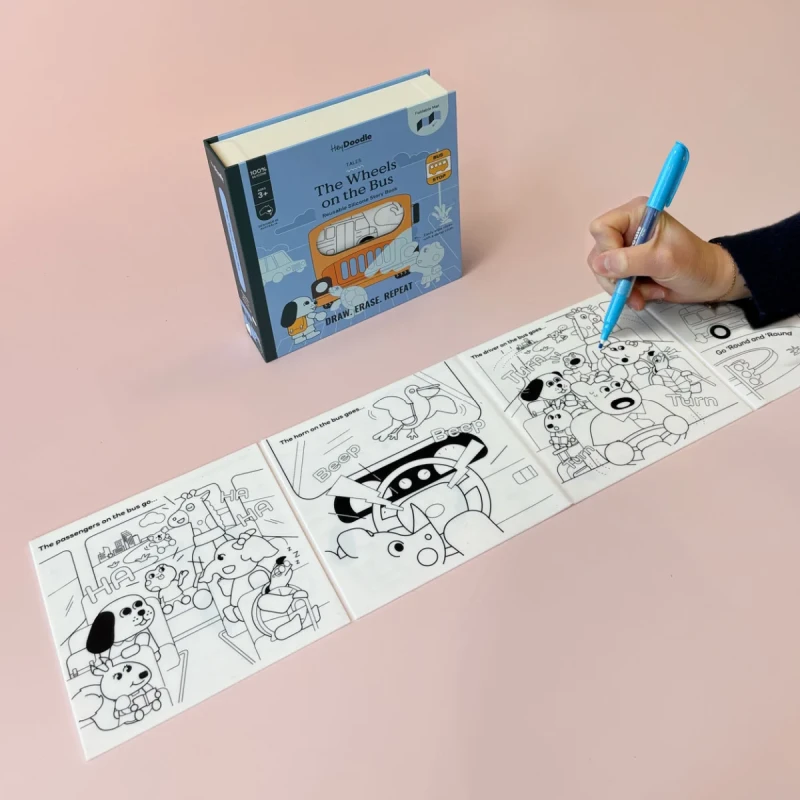 HeyDoodle książeczka silikonowa piosenka autobus