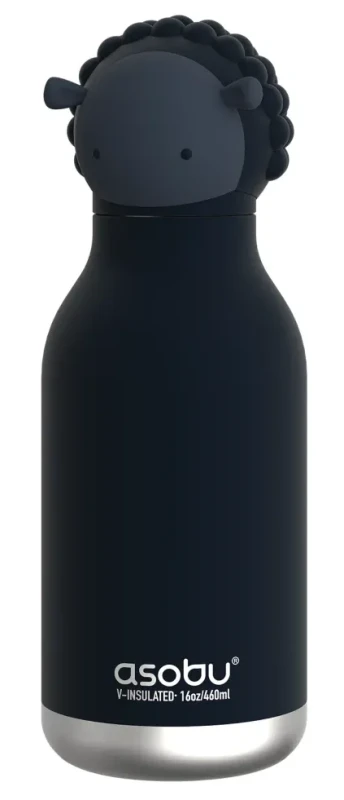 Butelka termiczna Asobu Bestie Czarna Owca 460 ml ze słomką