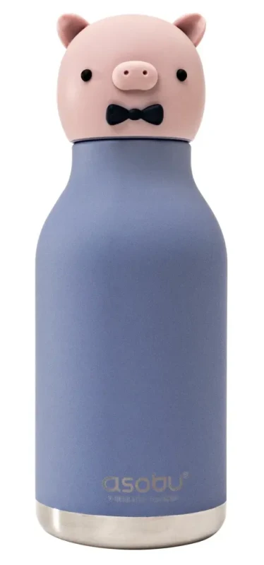 Butelka termiczna Asobu Bestie Świnka 460 ml ze słomką