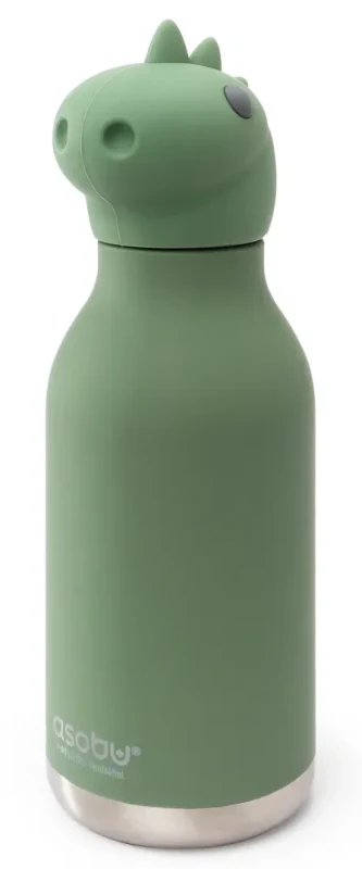 Butelka termiczna Asobu Bestie Dinozaur 460 ml ze słomką