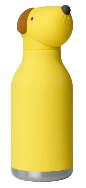 Butelka termiczna Asobu Bestie Żółty Pies 460 ml ze słomką