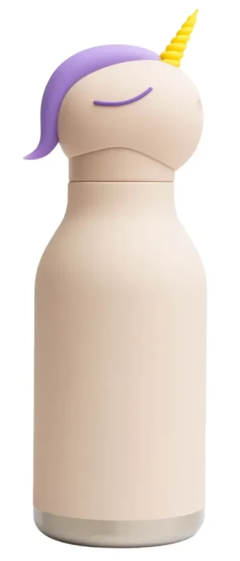 Butelka termiczna Asobu Bestie Jednorożec 460 ml ze słomką
