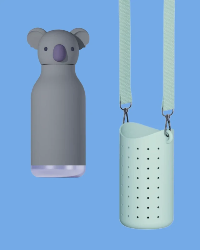 Zielone silikonowe etui na butelkę 460 ml Asobu