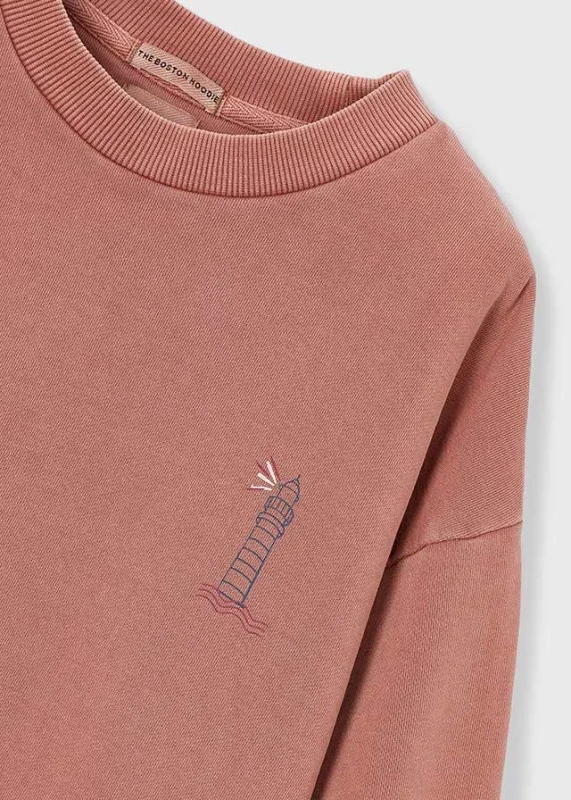 Detal bluzy Boston x Mayoral – bawełna, marynarski motyw