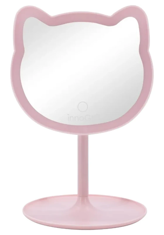 Lusterko LED kot dla dziewczynki GIOperfect Pink Cat InnoGIO