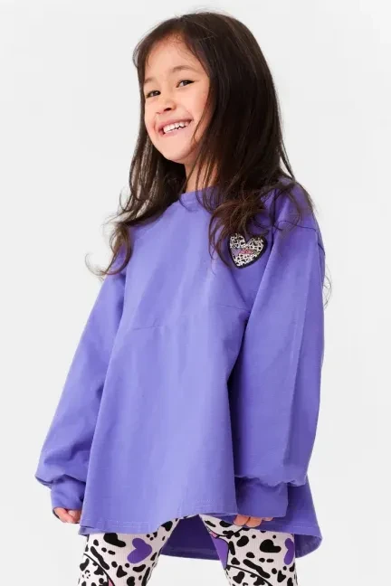 bluzka dziecięca longsleeve bell veri peri hey popinjay stylizacja przód