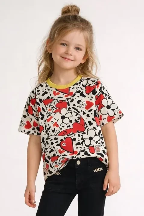t-shirt dziecięcy holiday love dots hey popinjay bawełniana koszulka z nadrukiem