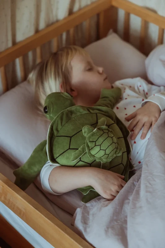 Pluszak terapeutyczny żółw byASTRUP z pisklęciem na skorupie