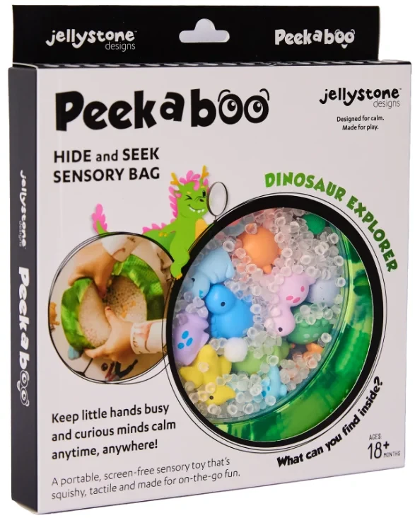 Opakowanie Jellystone Peekaboo Hide and Seek Sensory Bag Dinozaur
