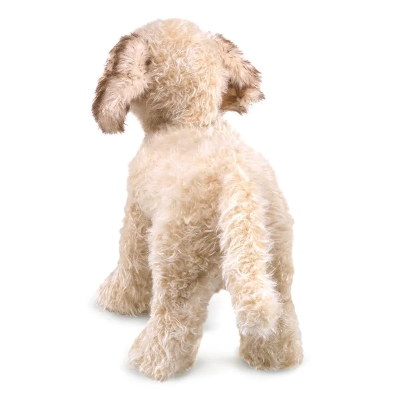 pacynka pies labradoodle widok z boku Folkmanis