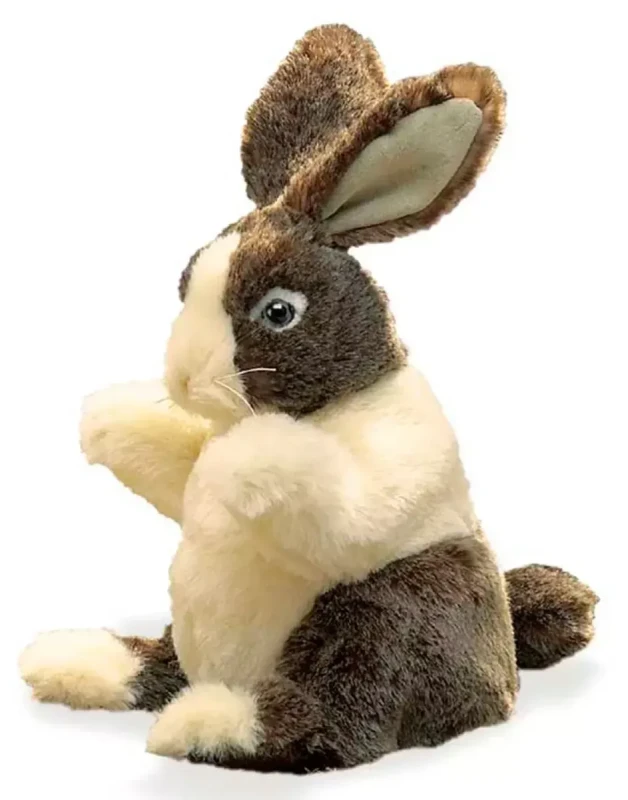 Tuptuś realistyczna pacynka króliczek Folkmanis Puppets – miękka przytulanka dla dzieci