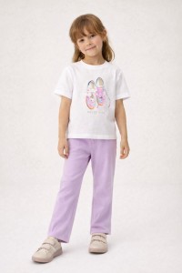 Legginsy o kroju Flare z kieszeniami dla dziewczynki Liliowe Mayoral 26-03721-083