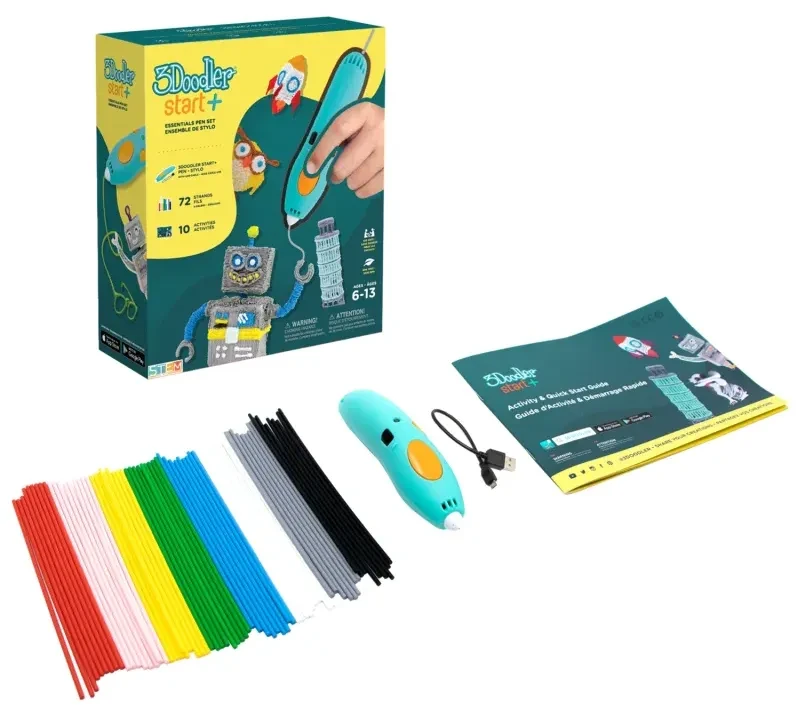 Długopis do druku 3D dla dzieci 3Doodler Start Plus zestaw podstawowy z wkładami