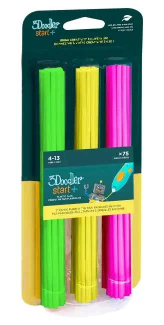 Wkłady EKO 3Doodler Start Plus Neon Glow 75 sztuk