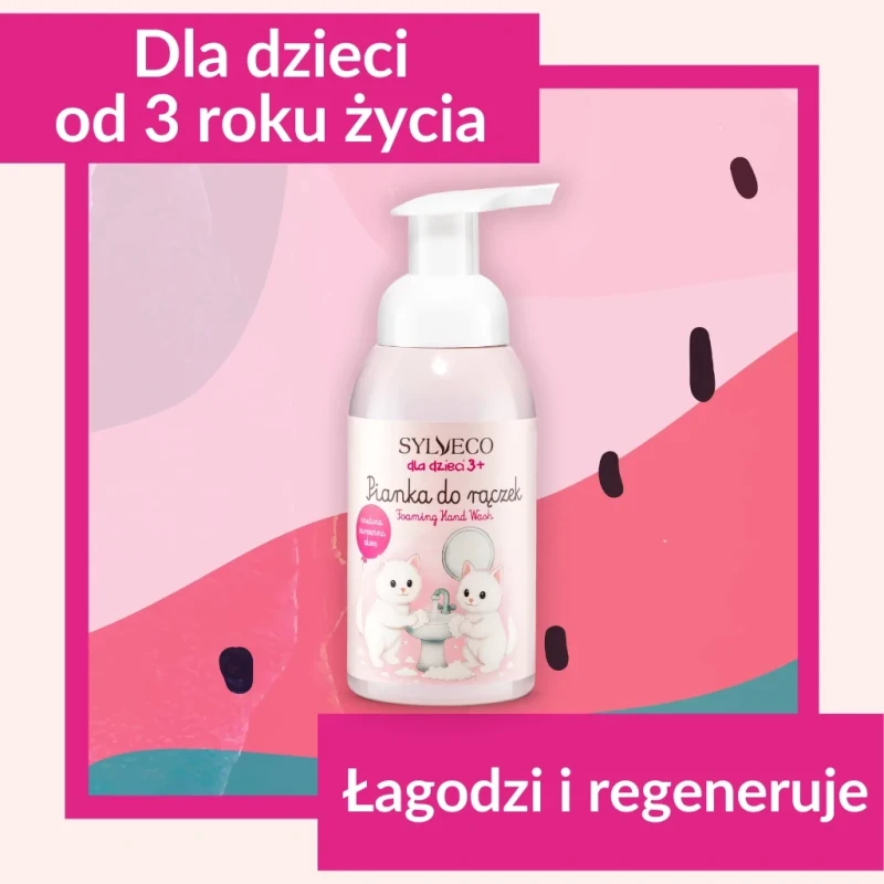 Naturalna pianka do mycia rąk dla dzieci od 3 roku życia SYLVECO