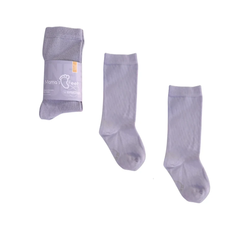 podkolanówki Basic lawendowe Mama’s Feet packshot produktu