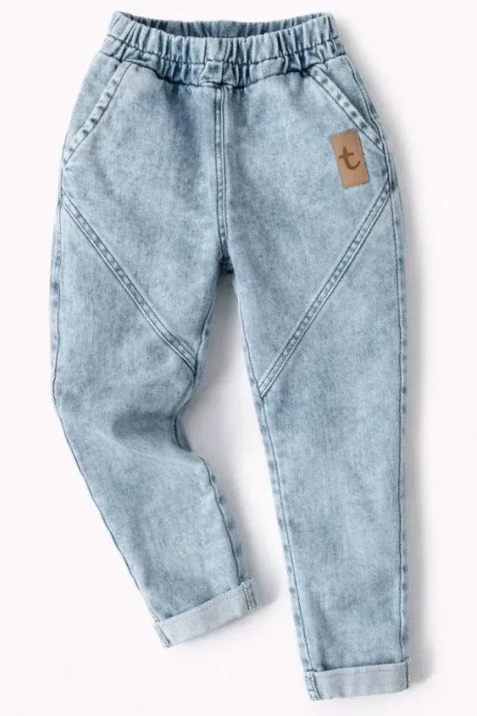 Spodnie jeans dziecięce TUSS Classic light blue 92% bawełna 8% elastan