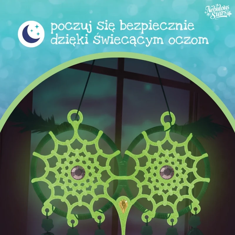 Świecące w ciemności oczy sowy glow in the dark