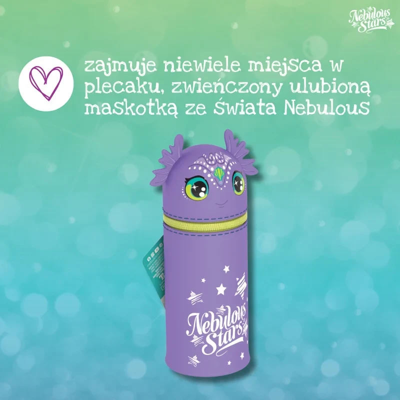 Piórnik silikonowy dla dziewczynki Nebulous Stars Octavia pastelowy fiolet