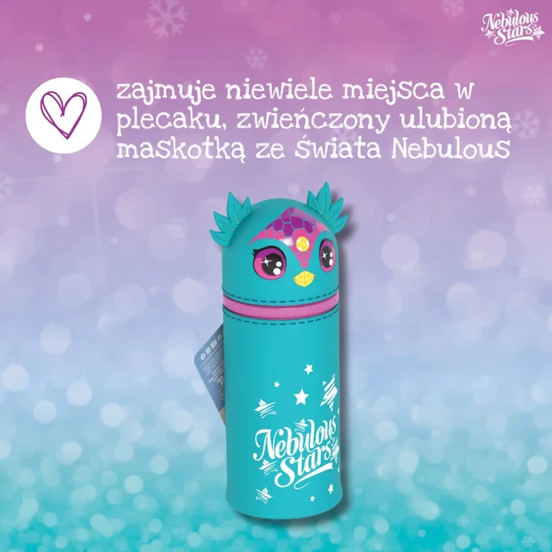 Piórnik silikonowy dla dziewczynki Nebulous Stars Aura pastelowy niebieski