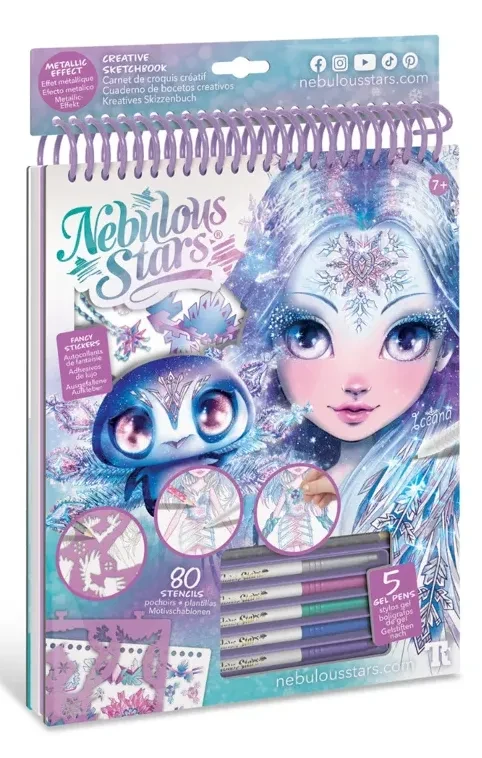 Rysowanie w szkicowniku Nebulous Stars Iceana metalicznym pisakiem