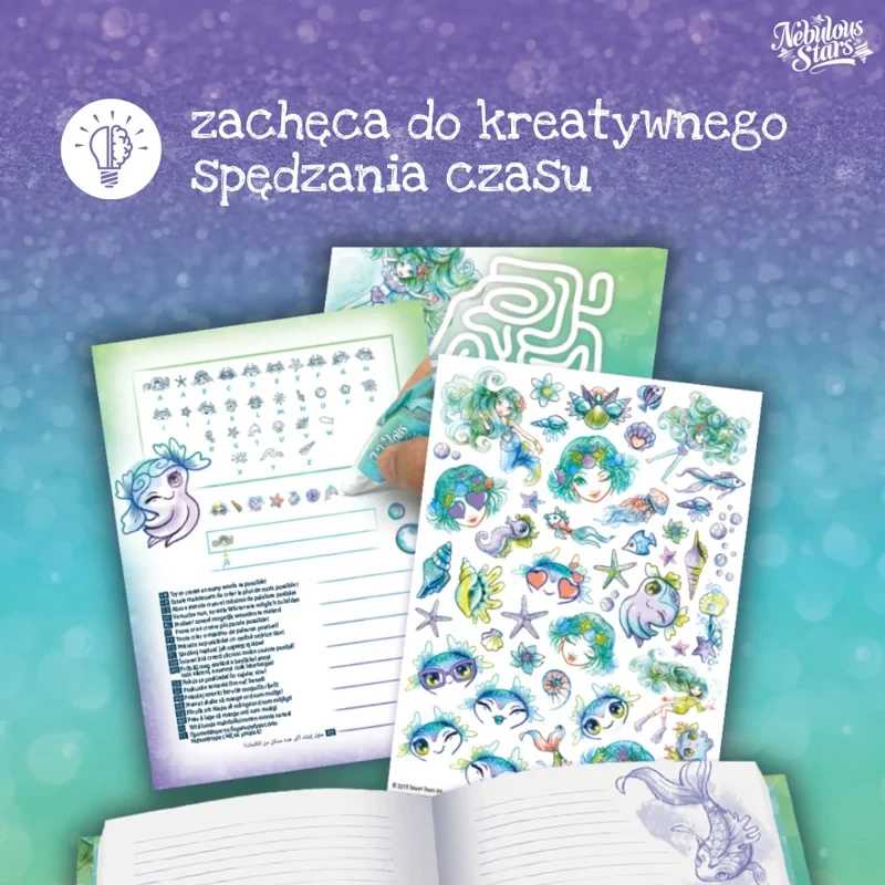Pamiętnik Nebulous Stars Marinia z naklejkami i stronami aktywności