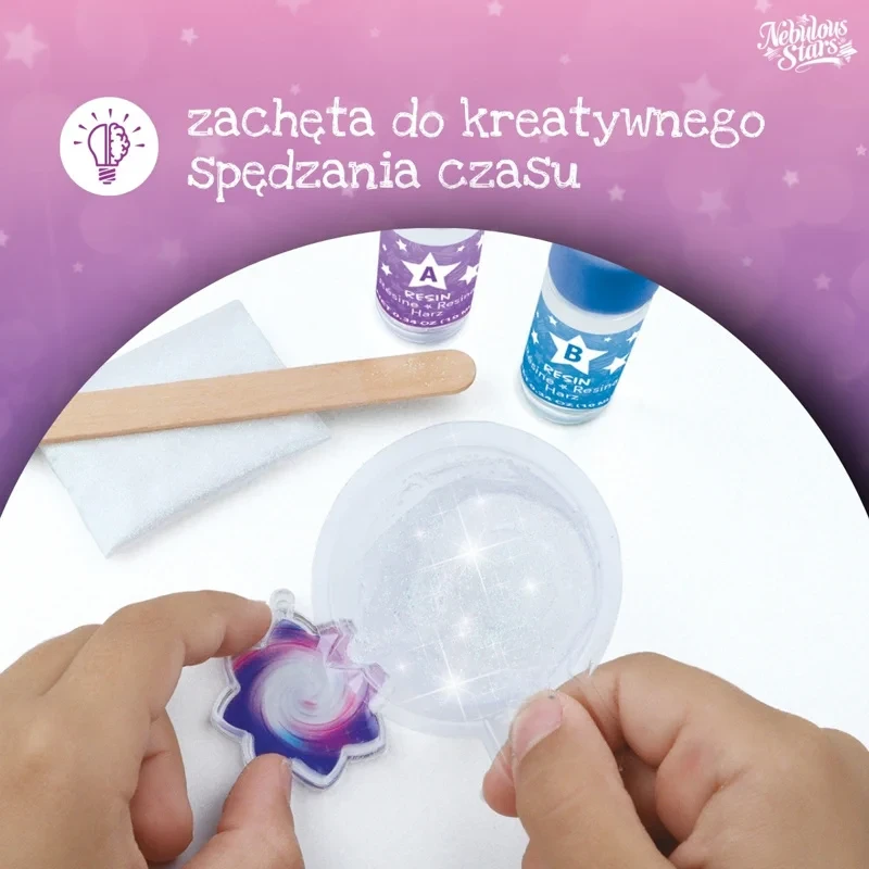 Wlewanie żywicy do formy biżuterii Nebulous Stars DIY