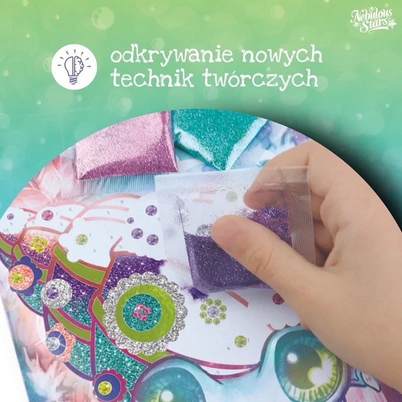 Nakładanie brokatu na planszę Nebulous Stars Marinia