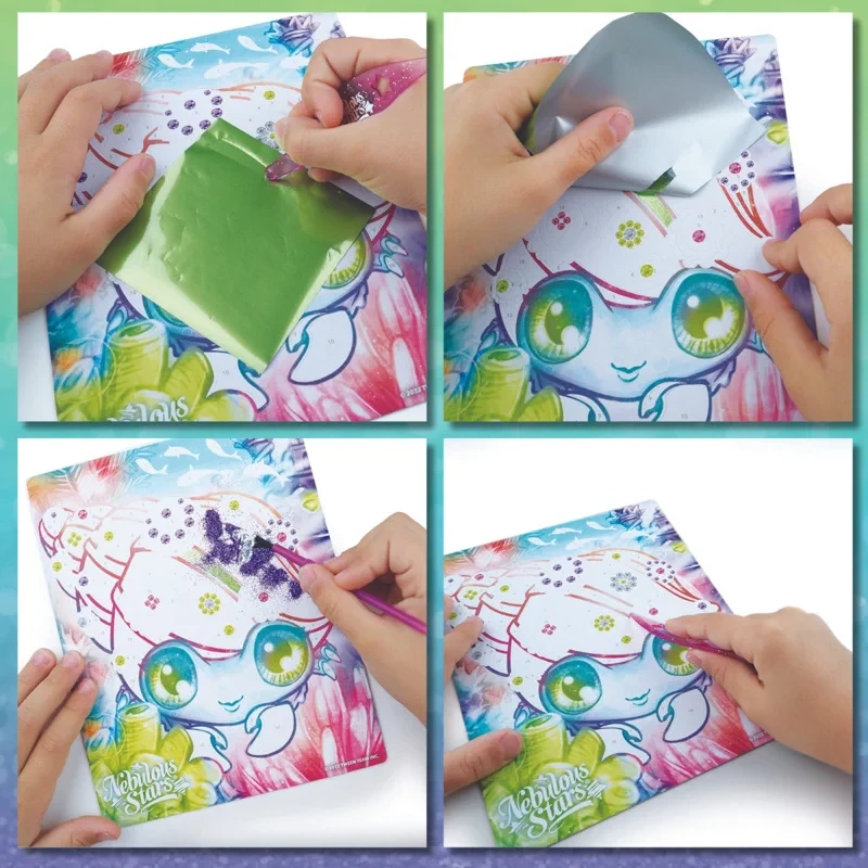 Instrukcja użycia folii w zestawie scrapbookingu Nebulous Stars