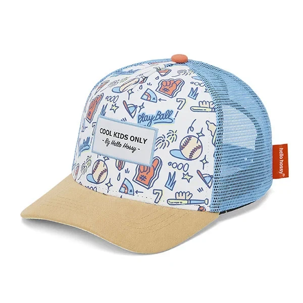czapka z daszkiem dla dzieci Hello Hossy Baseball Game trucker przód