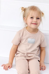 T-Shirt Beżowy TUSS – Bawełniana Koszulka Dziecięca