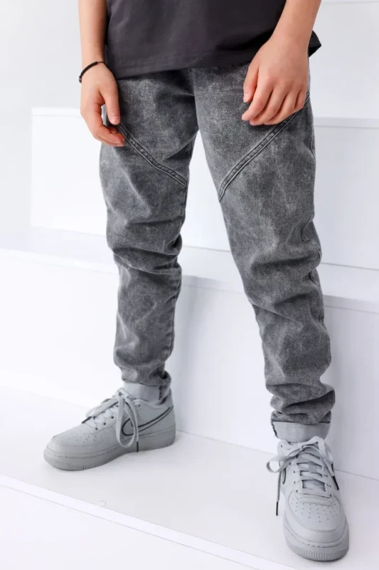 Spodnie Jeans Classic Light Grey – Miękkie Jeansy Dziecięce TUSS